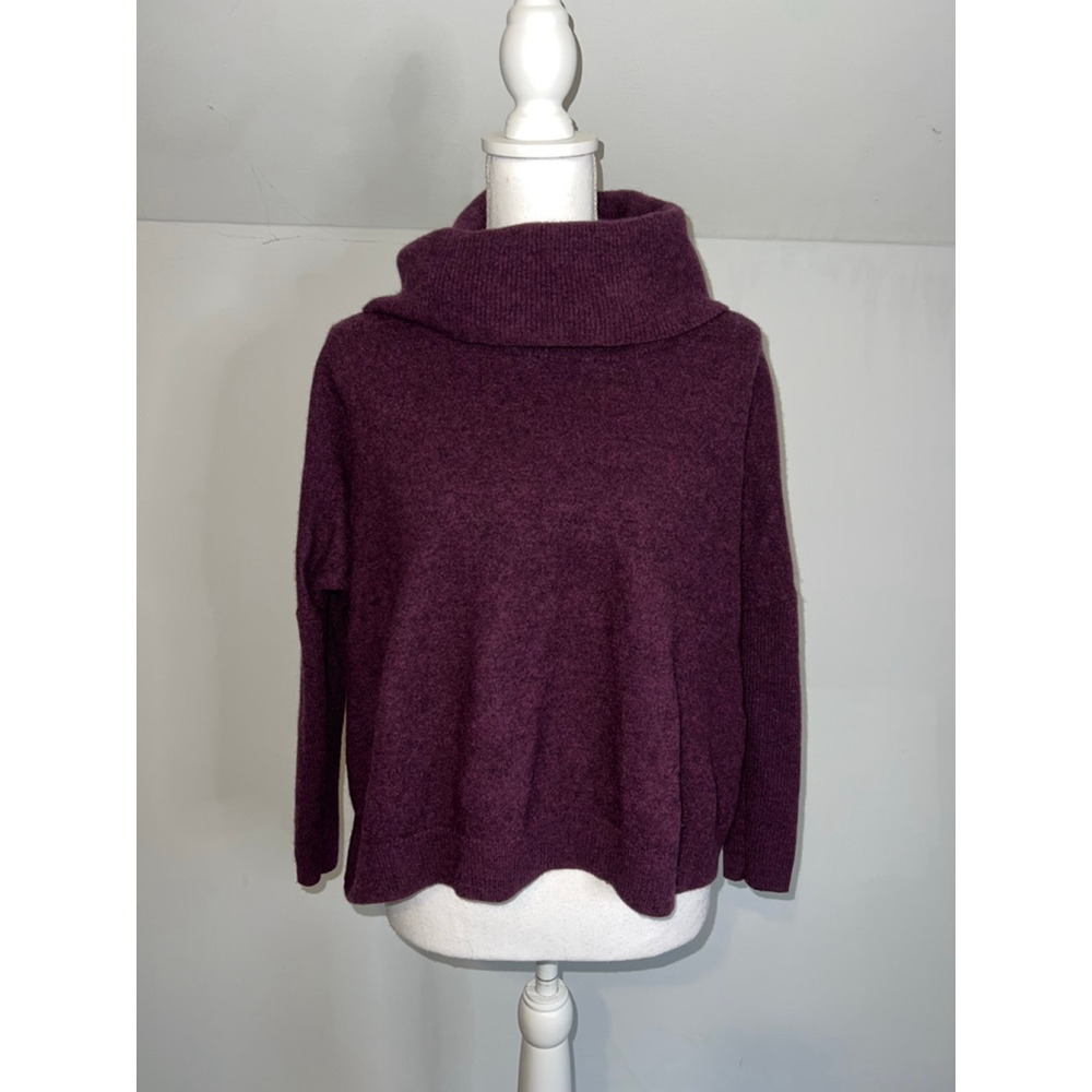 Women's Cynthia Rowley Purple Cowl Neck Sweater L